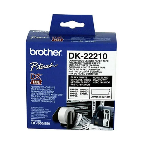 Brother P-Touch DK-22210 29MM X 30.48M Sürekli Etiket Şeridi